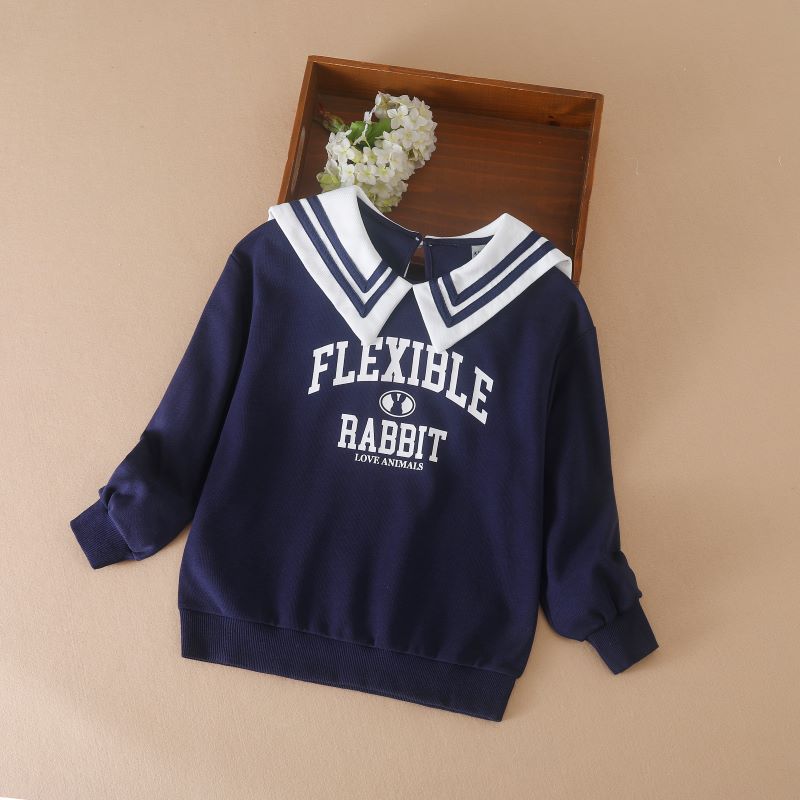 Модные топы для девочек, свитшот с длинными рукавами, весна-осень, рубашка-поло с отложным воротником для маленьких девочек, хлопковые осенние детские рубашки, одежда