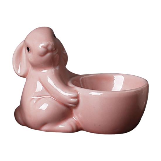 Керамическая подставка для яиц в виде кролика, декор для стола для завтрака, подставка для яиц в виде кролика для яиц всмятку, украшение для дома на Пасху