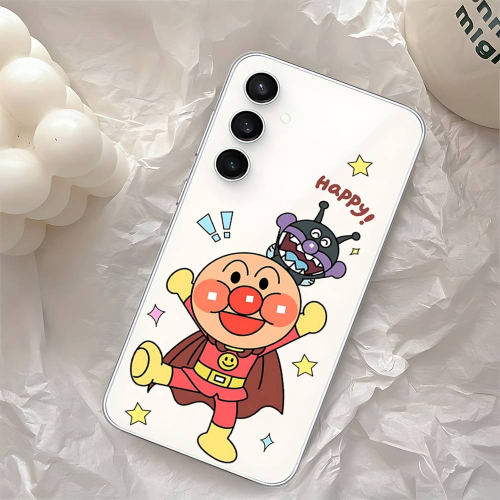 Милый Чехол для Телефона с Аниме А-Анпанман для Samsung Galaxy S25 S24 S23 S22 S21 FE Ultra Plus A32 A53 A13 A31 Мягкий Чехол