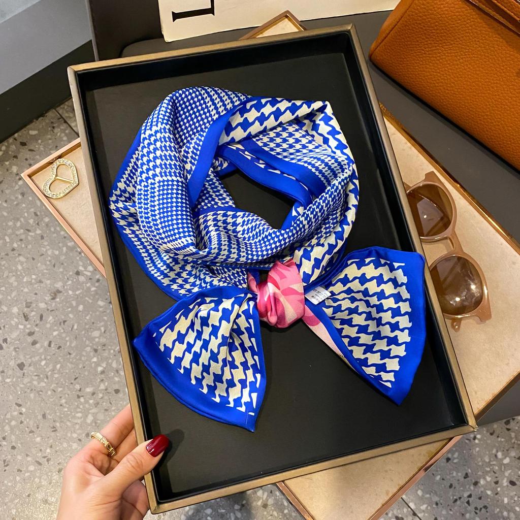 Long silk scarf women's new scarf versatile autumn and winter foreign style fashion matching shirt tied bag square scarf scarf