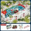 Kids Christmas Puzzles Electric Rail Car Creative Games DIY Assembling Scene Map Rail Train Children Toys Fun Christmas Gifts