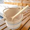 Wooden Sauna Barrel and Ladle Large Capacity 5L Sturdy Convenient Portable for Room Bath Hotel