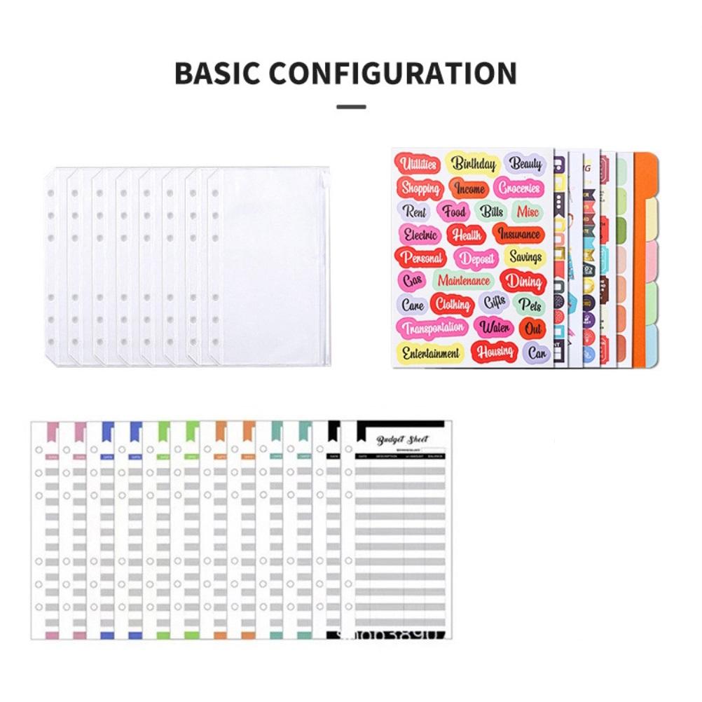 Органайзер для бюджета формата А6 из искусственной кожи, планировщик бюджета, финансовый планировщик, папка для планирования бюджета и экономии денег.