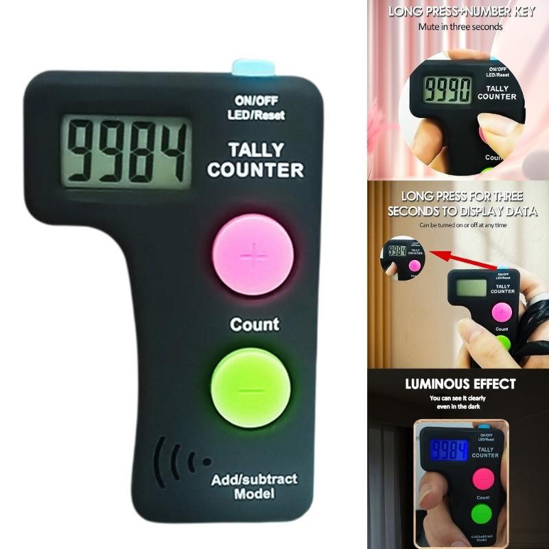 Digital Finger Counter Adjustable Manual Counting Tool Comfortable Grip LED Display Tally Counter for Scoring Counting