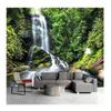 Green Forest Waterfall 3D Wall Murals Wallpaper Living Room Bedroom Sofa TV Background Natural Landscape Wall Paper