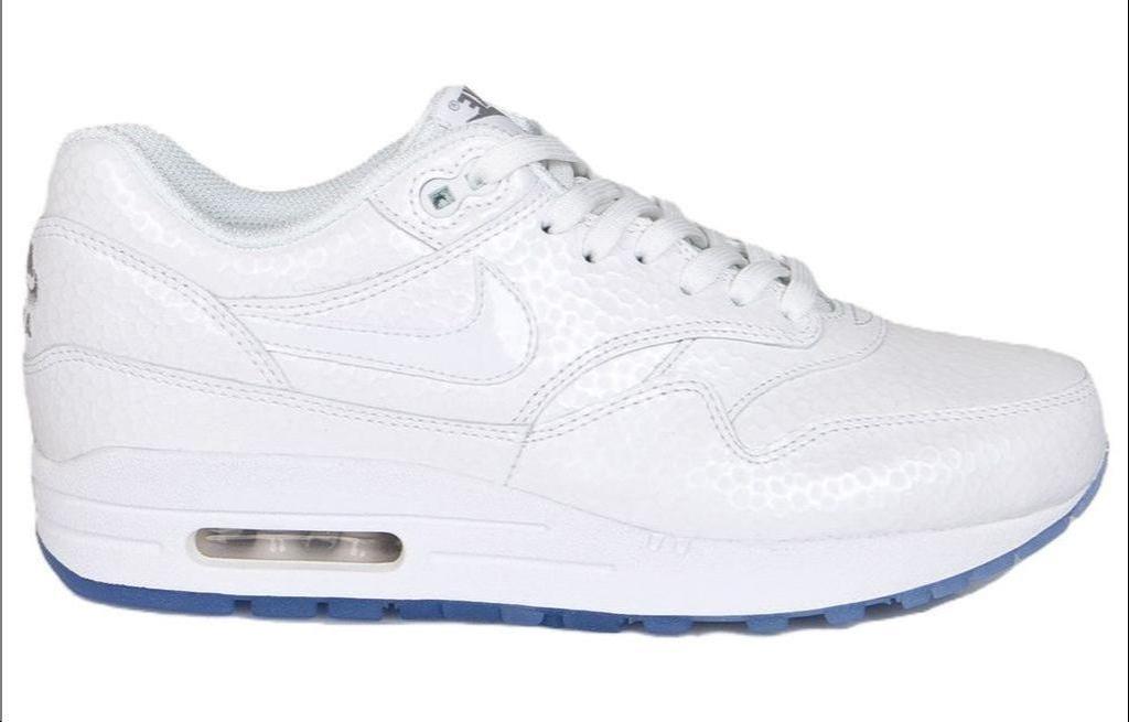 Nike Air Max 1 Белый Металлический Серебристый Ледяной Женские 454746-106