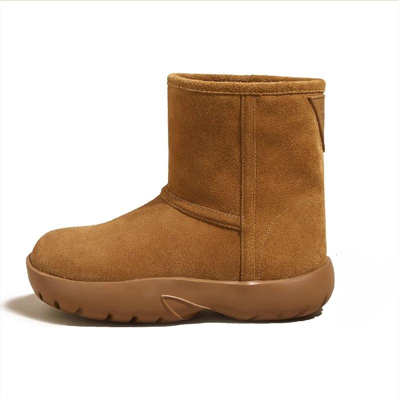 Women's Winter Platform Snow Boots Warm Faux Suede Mid-Calf Ankle Booties Shoes With Faux Fur Lined Comfortable Non-Slip Walking Short Boots for Women