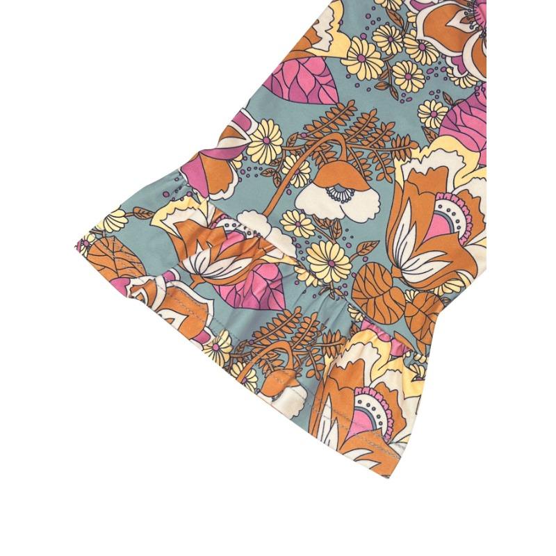 Женское повседневное летнее платье в стиле бохо с V-образным вырезом и цветочным принтом