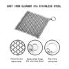 Wok Cleaning Circular Ring Chainmail Cast Iron Cleaner Pan Brush Kitchen Tool Stainless Steel