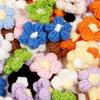 50Pcs Handmade Crochet Flower Appliques Colored Flower Embellishments  Home Decor