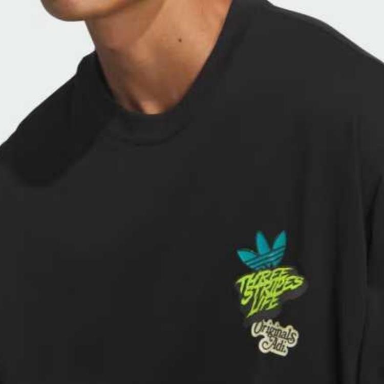adidas Оригиналы SS25 Мода Простой Эстетичный Универсальный Худи Мужские Толстовки Черный JL7499