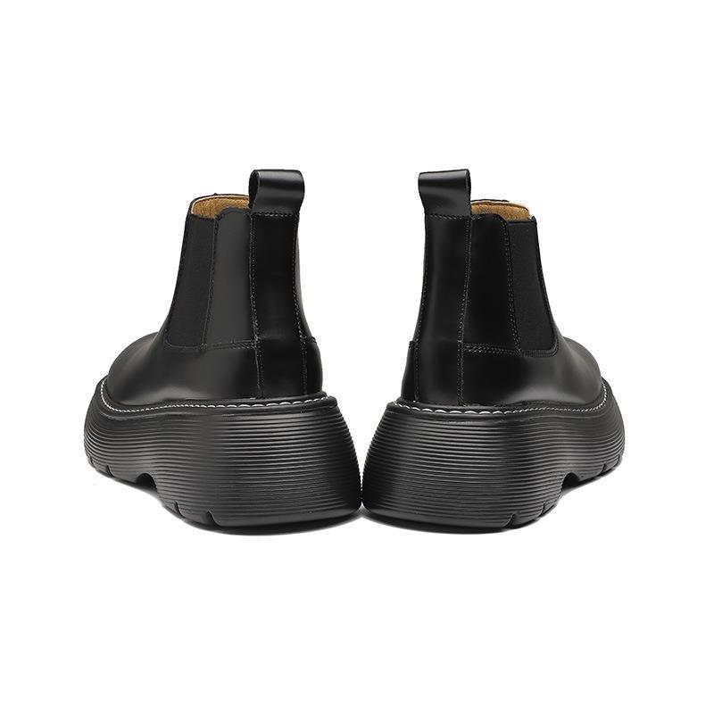 Cigarette Boots Women's New Soft Leather Platform Short Boots In Autumn and Winter