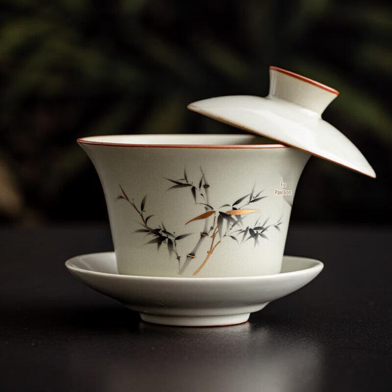 Qiwei Ru Kiln Non-Scalding Ceramic Gaiwan