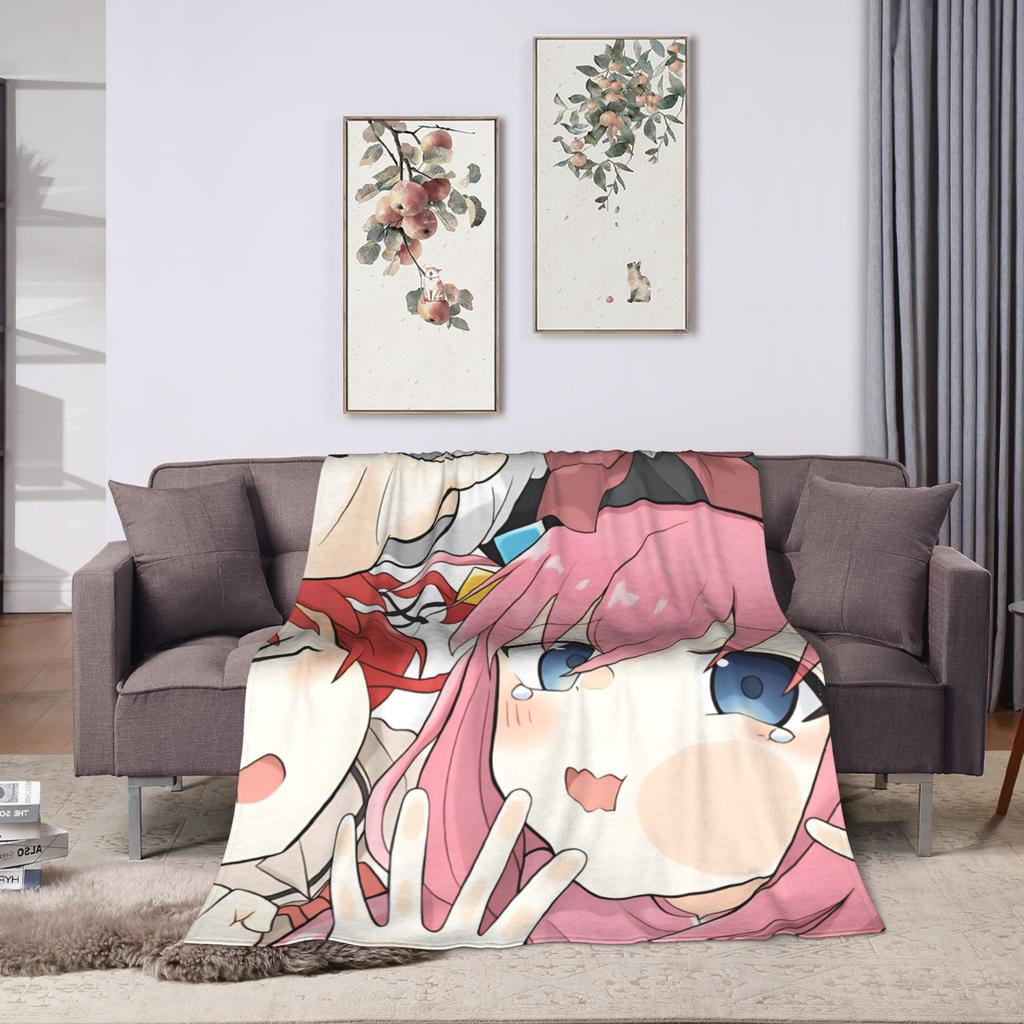 Bocchi the Rock Flannel Blanket Winter  Super Warm Throw Blanket for Boy Girl Bedroom Comfortable Bedspread Sofa Bed Cover