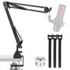 EmJTao QuadCast Boom Arm Mic Adjustable Suspension Boom Scissor Arm Stand for HyperX QuadCast USB Condenser Microphone Metal Black Stand, QuadCast,