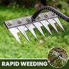 5/6/7/8 Teeth Garden Weeding Rake Carbon Steel Removable Rake Soil Hoe Agricultural Straw Rake Multi Purpose Weeding Tools
