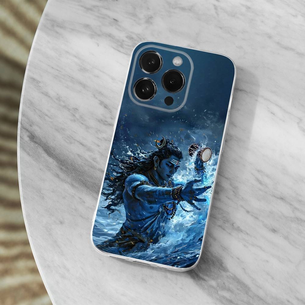India Mythology Lord Shiva Case For iPhone 17,11,12,13,16,14,15,Pro,Max,Plus,X,XS,XR,SE,Mini Transparent Soft Silicone