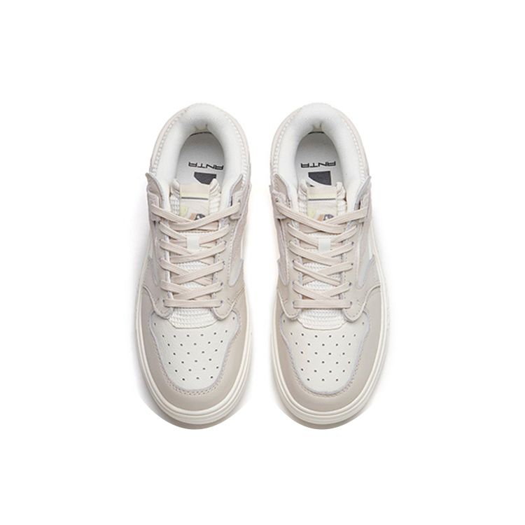 Anta Уличные кроссовки для скейтбординга с толстой подошвой и нескользящей подошвой, женские кроссовки серо-белого цвета 122218050-6