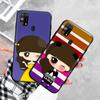 Black Case for Xiaomi Redmi 13C Note 9 iPhone XR 7 8 14 15 11 12 13 X XS Pro Max Samsung A25 S23 S24 FE Ultra Plus Big Head Doll