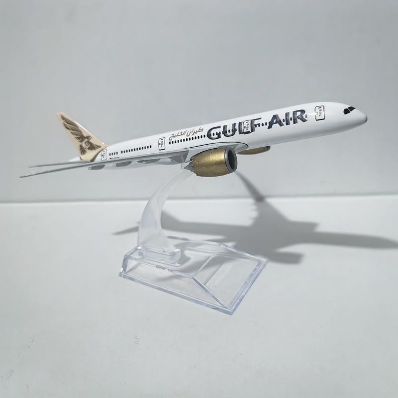 JASON TUTU 16см Gulf Air Boeing 787 Самолет Модель самолета Модель самолета Литой металл Масштаб 1/400 Самолеты Подарок Коллекция