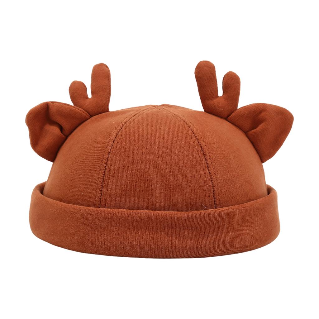 Винтажная шапка-бини, рождественская шляпа, шляпа-докер, шляпа без полей, регулируемая шляпа с ушками оленя, универсальная для женщин и мужчин