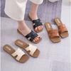 Summer Flat-bottomed Casual Women's Sandals One-character Outer Slippers Soft-bottomed Non-slip Cool Slippers Women's