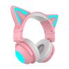 GHDVOP bluetooth Cat Ear Headphones Cat Ear Headset Headphones Wireless Headphones Gaming Headset with LED Cat Ears Gaming Headset Wire and Wireless