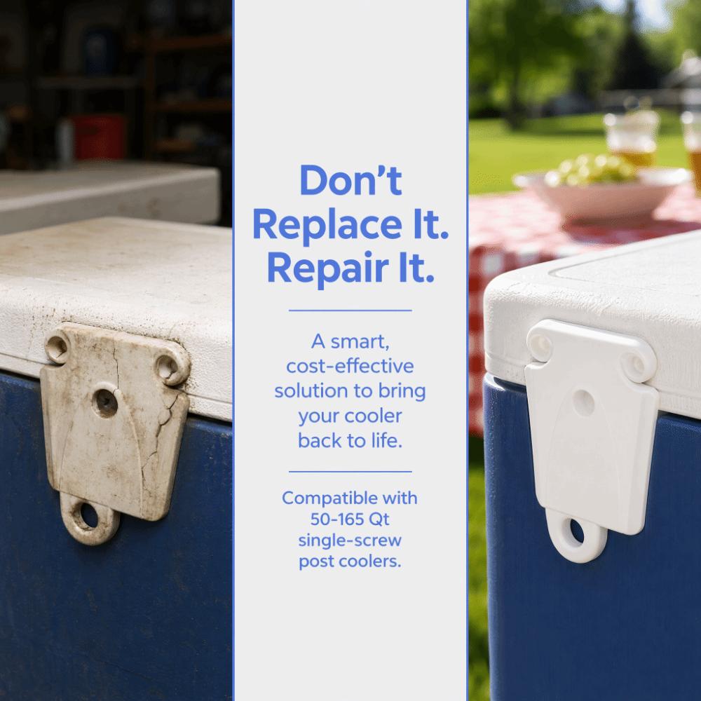 2 Set Plastic Ice Chest Latch Repair Cooler Lid Latch Parts for Igloo 50-165 Qt Coolers For Coolers