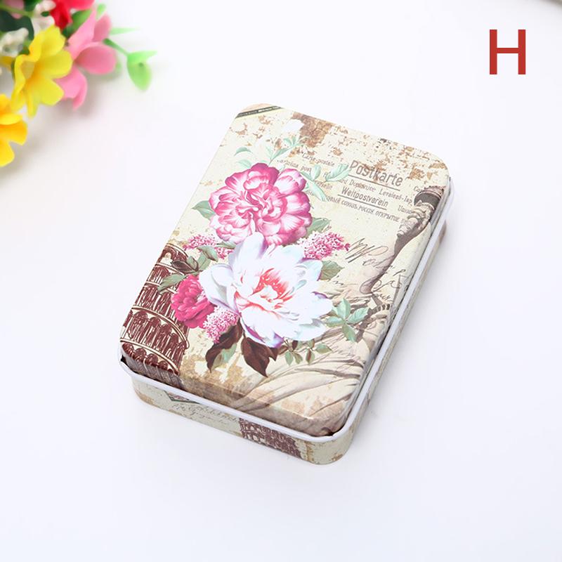 Mini Tin Box With Lid Portable Rectangular Small Storage Container Empty Candy Cases Pill Boxes Gift Packaging Organizer