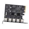 USB 3.2 Gen 2 Expansion Card 5 Ports 10Gbps Type A PCIe 4X Adapter Card for Windows 7 10 11 for