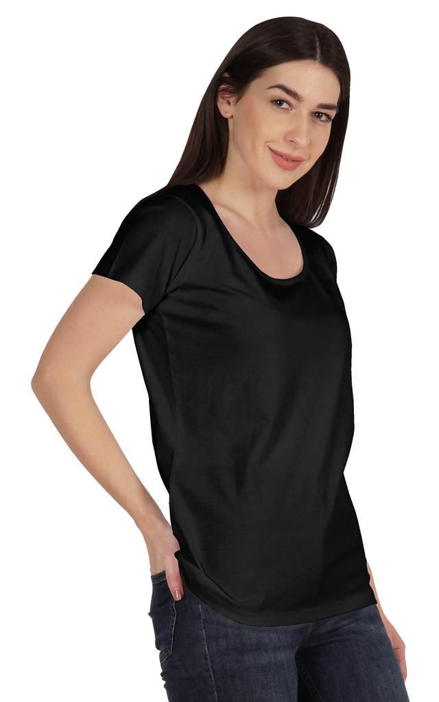 Inkmeso Scoop Neck Basic Tee Casual Short Sleeve Cotton Plain Tshirt Top