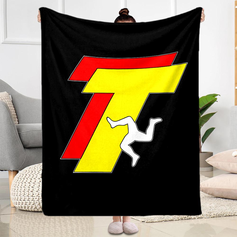 Isle Man Tt Race Blanket Warmthful Decor Perfect for Chair Bed Bedding All-Season Use Stylish Decor Birthday Christmas Gift Blanket