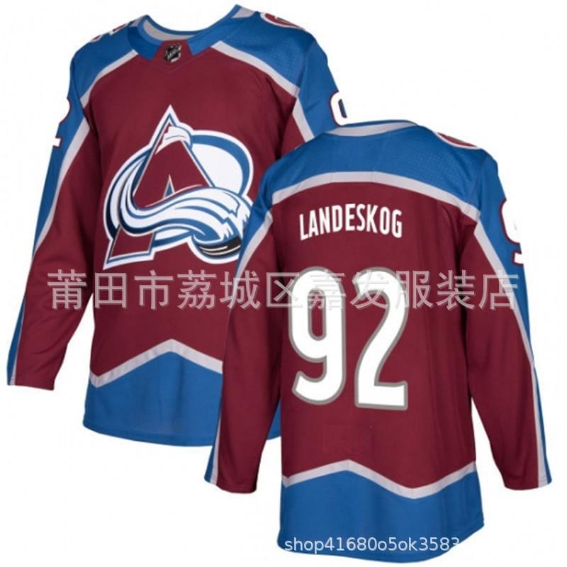 Mens Ice Hockey Jersey Colorado Avalanche Style Embroidered Team Uniform Cotton Sport Shirt Adult Players