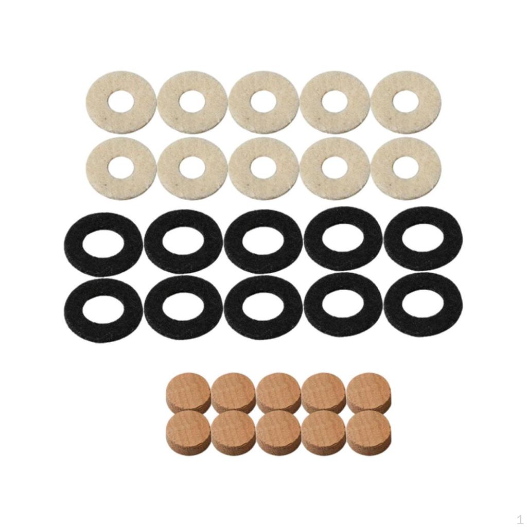 Trumpet Valve Felt Washers Cushion Replacement Maintenance Kits Portable