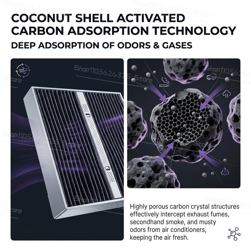 Cabin Air Filter For Volkswagen Magotan B8 B9 17-25 Aromatherapy Perfume Filter Activated  Air Purification Auto Accessories