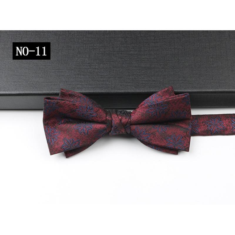 Деловой галстук-бабочка Мужская рубашка Костюм Джентльмен Узор Высококлассный Свадебный Ведущий Банкетный Бант