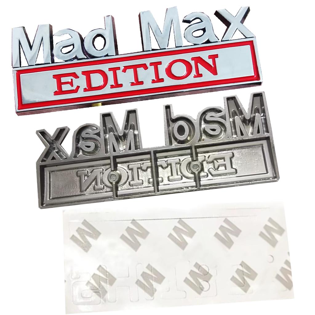 Mad Max Edition Emblem Sticker Badge Fender Funny Decals Car Truck Replacement Door for Universal Vehicle SUV Motorcycle
