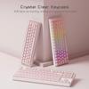 113 клавишных колпачков Jelly Round Side Keycaps Ice Crystal Translucent Pink OEM Profile Key cap для механической клавиатуры Cherry MX 61 68 104