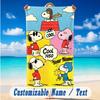 Beach Towel Custom Name Text, Quick Dry Large Towel For Beach HomeSnoopy Peanuts
