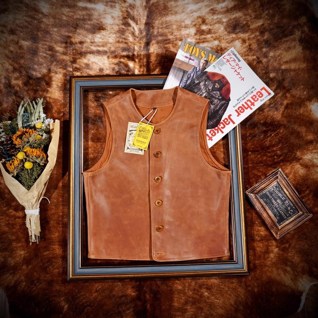 Классический ретро томагавк кожаный жилет мотоциклетный жилет