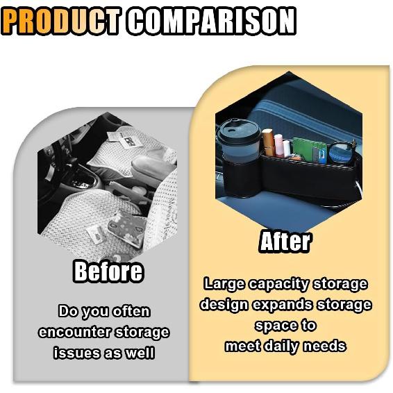 Упаковка из 2 предметов для автомобильного сиденья, кожаная полка для хранения автомобильного сиденья, с подстаканником, регулируемый ящик для хранения автомобильного сиденья, универсальное автокресло переднего ряда