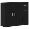 VidaXL Buffet chêne noir 91x29,5x75 cm bois d'ingénierie, armoire, placard, buffet haut, armoire latérale, armoire de 862003