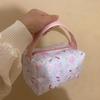 Косметичка Hello Kitty с ручкой Мягкая дорожная сумка для хранения косметики Портативный органайзер с принтом котенка Пенал Косметичка-клатч