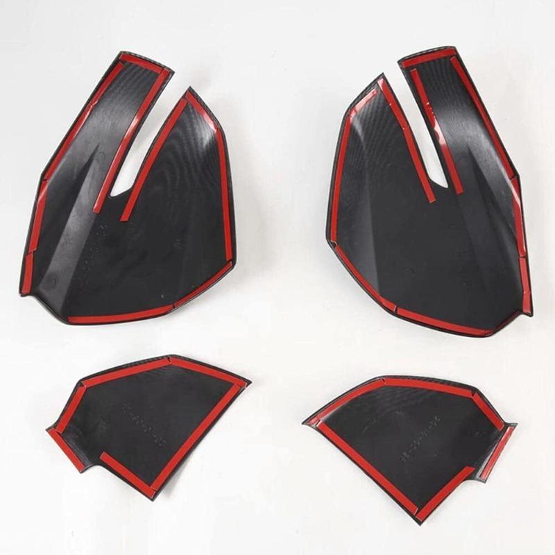 For Chevy Blazer -2024 Car Sticker Rearview Side Mirror Cover Wing Cap Exterior Door Rear View Case Trim Carbon Fiber Look