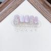 Hand-woven Armor Ice Openwork Long Slim Dog Pure High-end French Cat Eye Hand-painted Small Flower Manicure Sticker