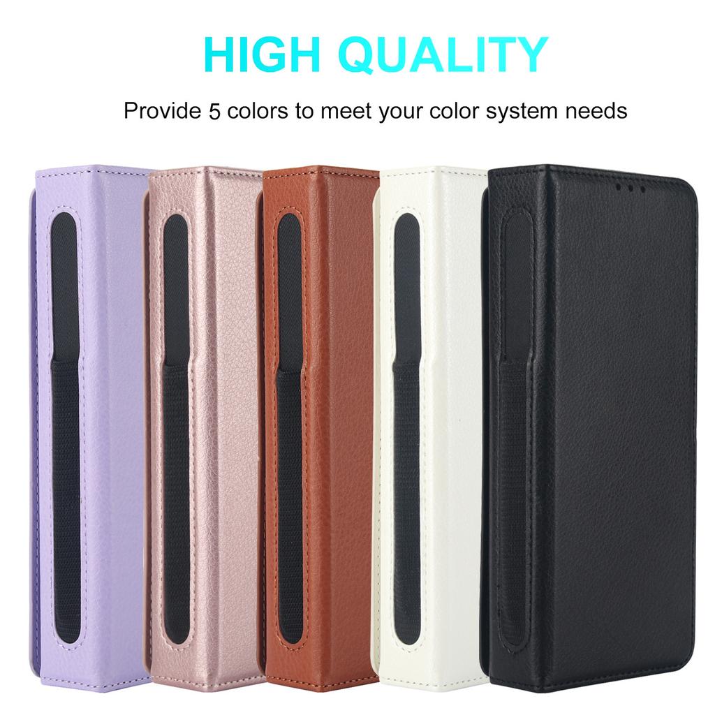 Case for Samsung Z Fold 7 6 5 4 3 Multi-functional Flip Cover with Card Slot and Pen Slot Protector Tough Case Anti-Fingerprint
