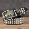 Ремень с заклепками для мужчин, ремень для улицы, ремень для брюк в стиле панк-рок, персонализированный ремень для мужчин и женщин