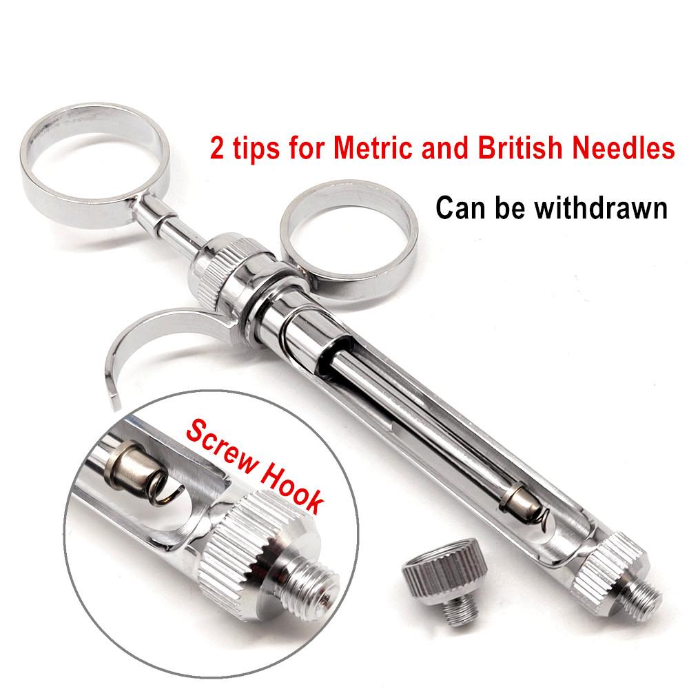 1 Piece Dental INTRALIGAMENTAL SYRINGE Aspirating Detnal Surgical Instrument Tool Dental Syringe with Metric and British Tips Dentist Tools