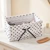 Quilted Polka Dot Storage Basket Rectangular Fabric Storage Box Desktop Organizer  Home Decoration