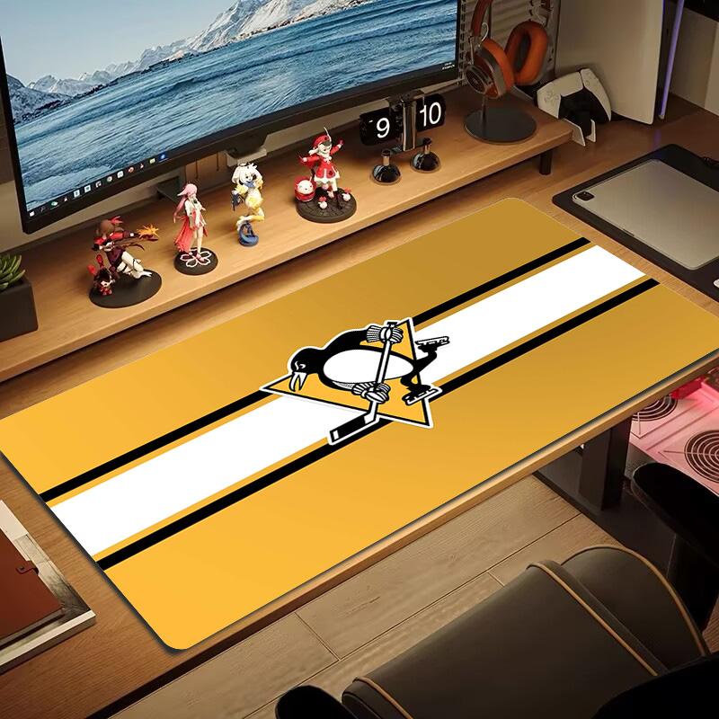 Коврик для мыши Pittsburgh Penguins Цветной Большой Игровой Коврик для Стола Нескользящий для Ноутбука Планшета Огромный Коврик для Мыши XXL Коврик Мини-ПК Игровой Коврик С Заблокированным Краем